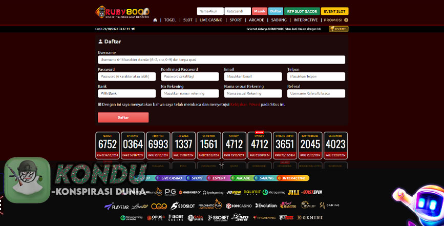 Daftar dan Login di Ruby8000 untuk Judi Bola Terpercaya