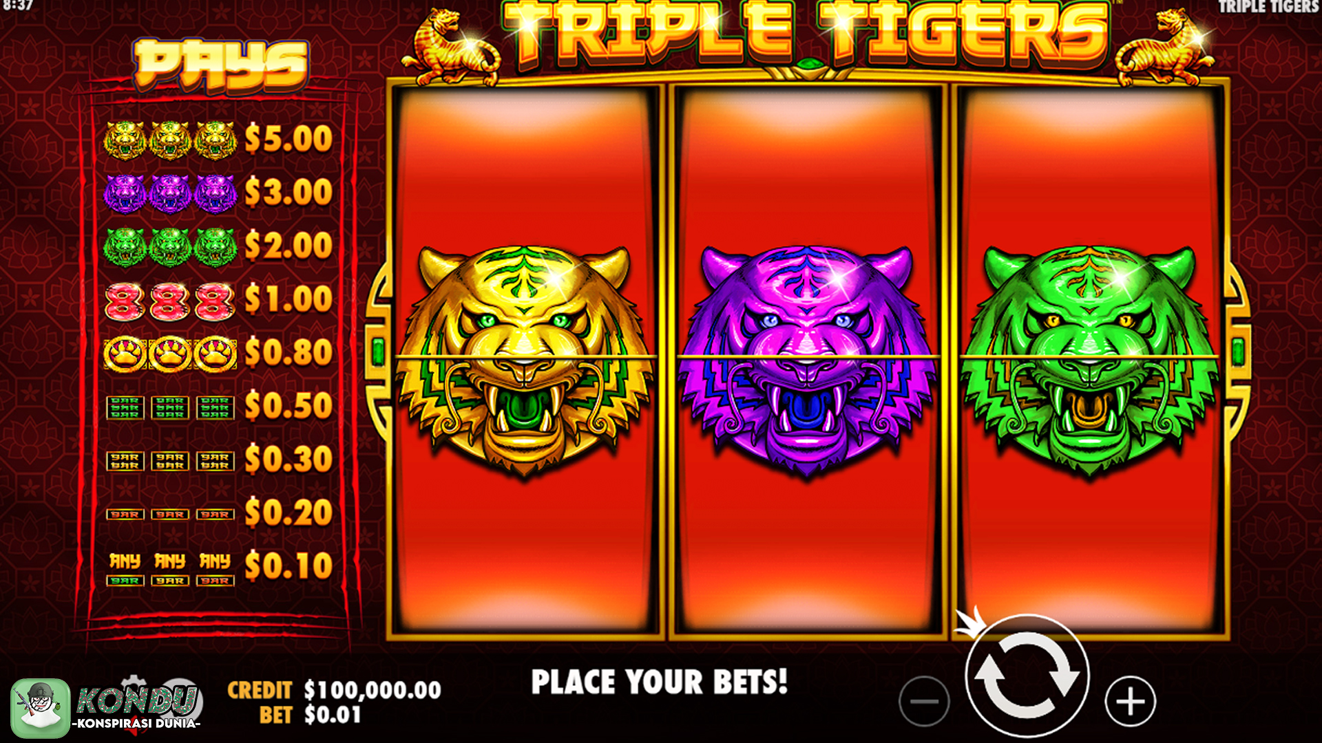 Petualangan Liar Slot Triple Tigers: Temukan Harta Karun